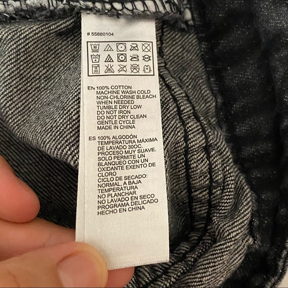 Disney Mickey Mouse Denim Cutoff Shorts Black 26 - Picture 10 of 12